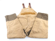 Carhartt Logo Patch Tan Overalls - ThriftedThreads.com