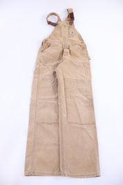 Carhartt Logo Patch Tan Overalls - Overalls - Thrifted Threads