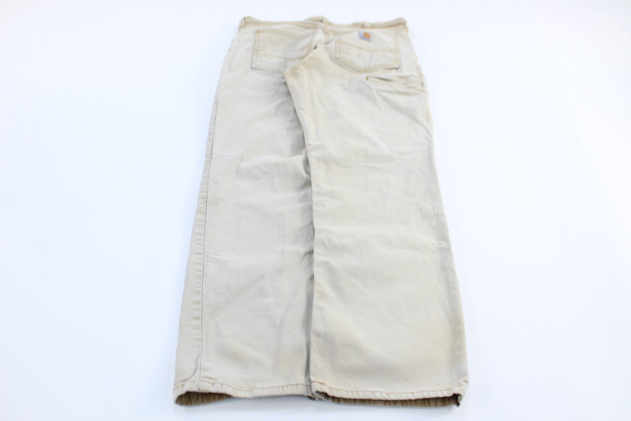 Carhartt Logo Patch Tan Pants - ThriftedThreads.com