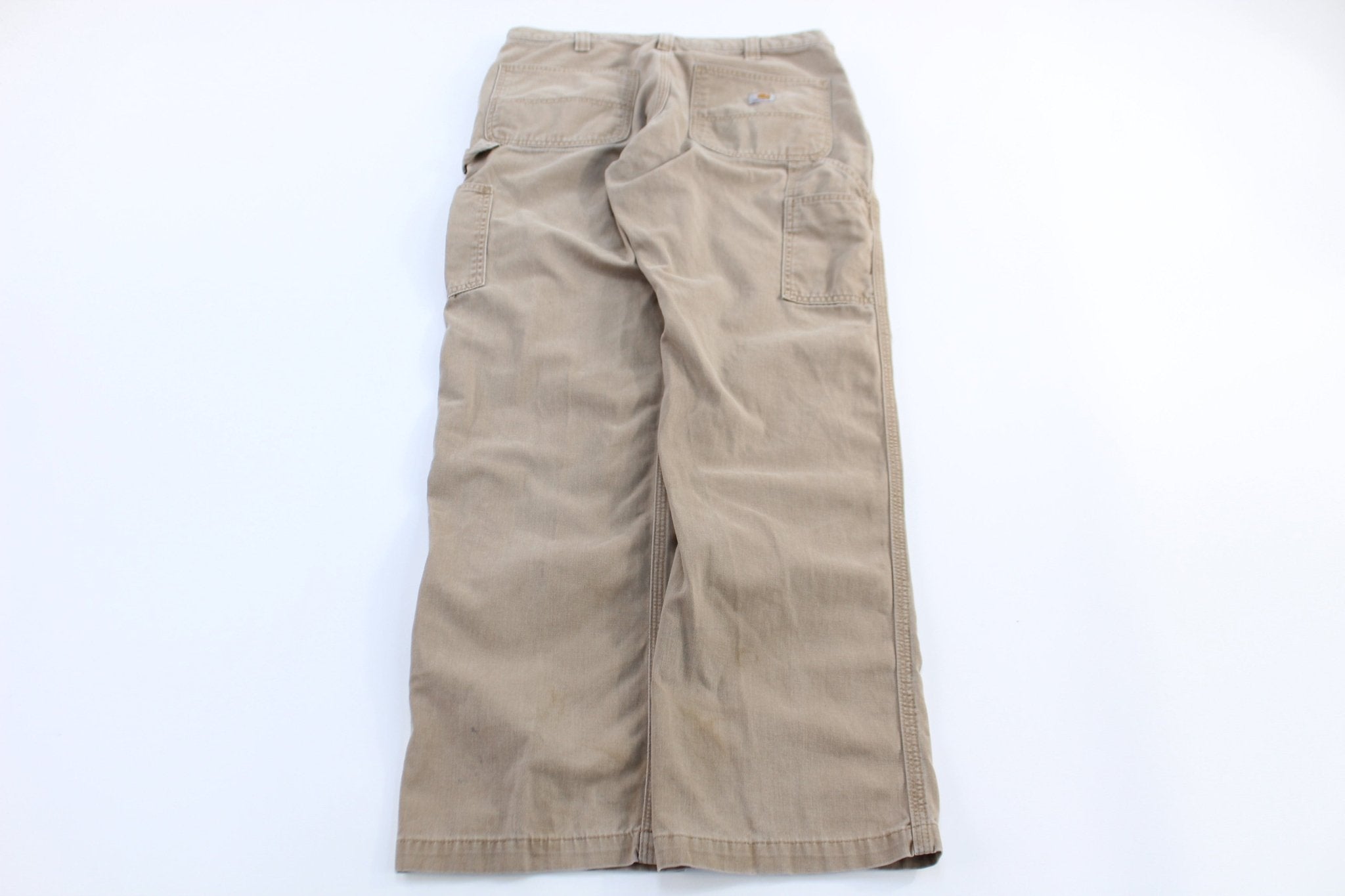 Carhartt Logo Patch Tan Pants - ThriftedThreads.com