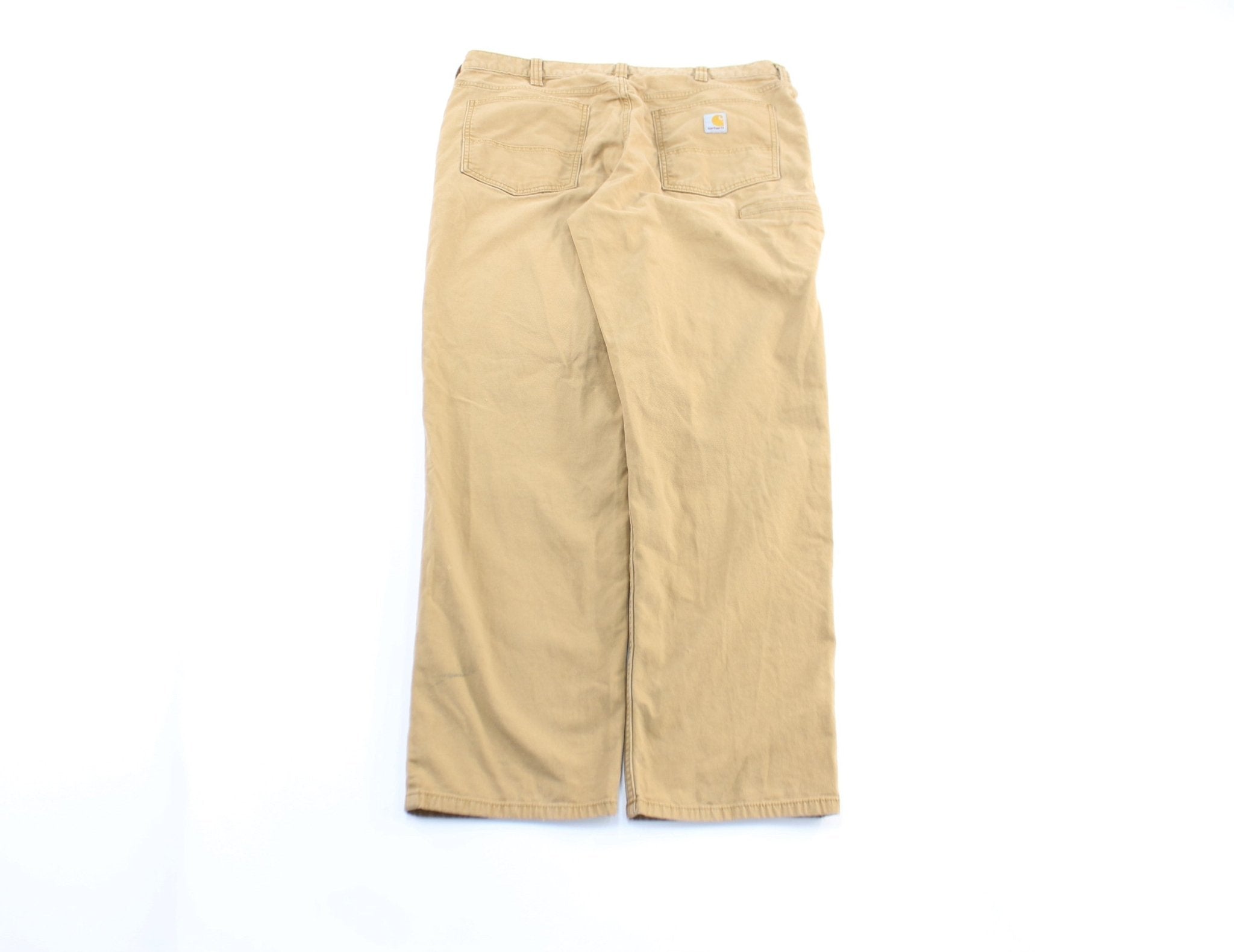 Carhartt Logo Patch Tan Pants - ThriftedThreads.com