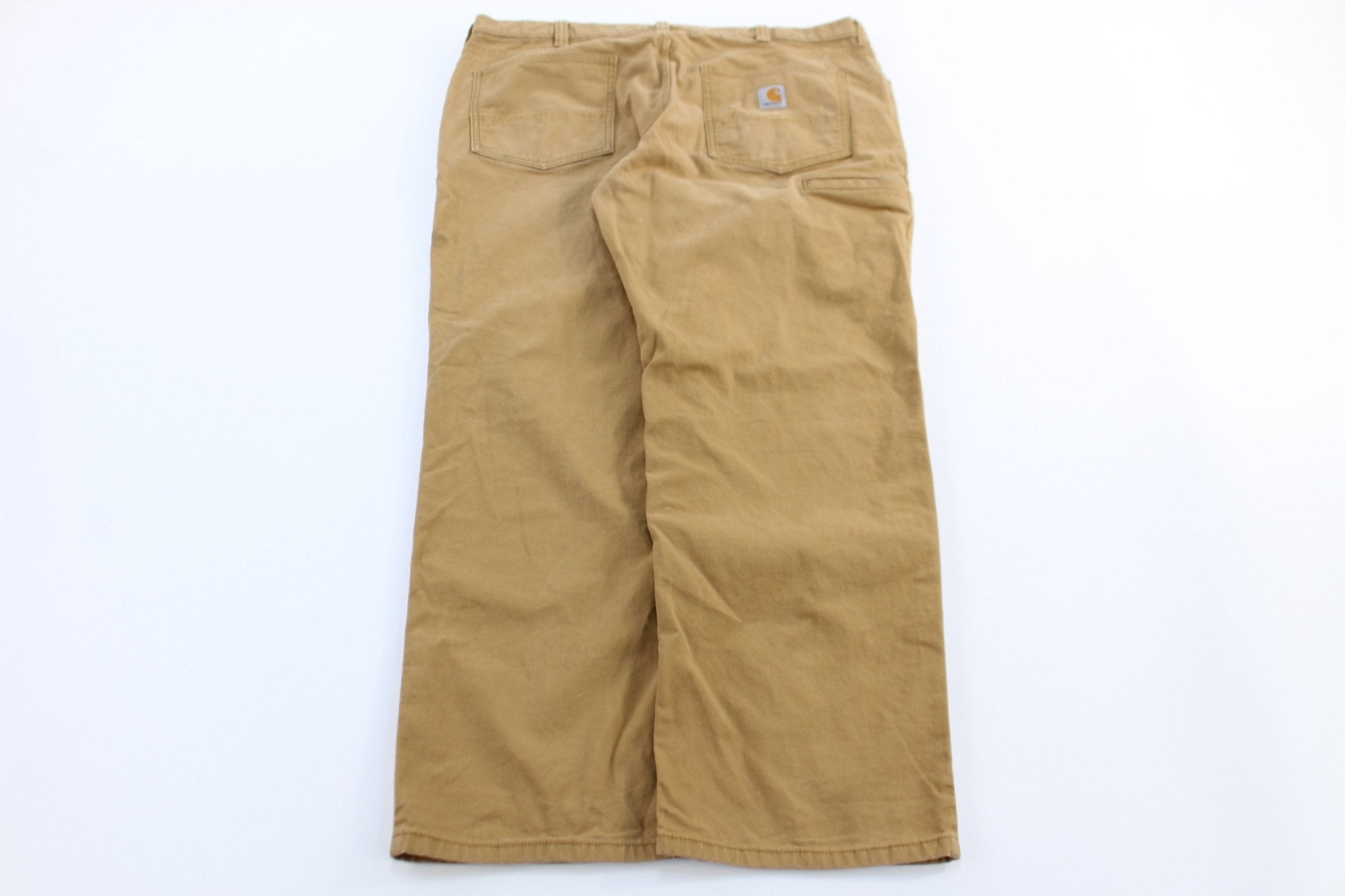 Carhartt Logo Patch Tan Pants - ThriftedThreads.com