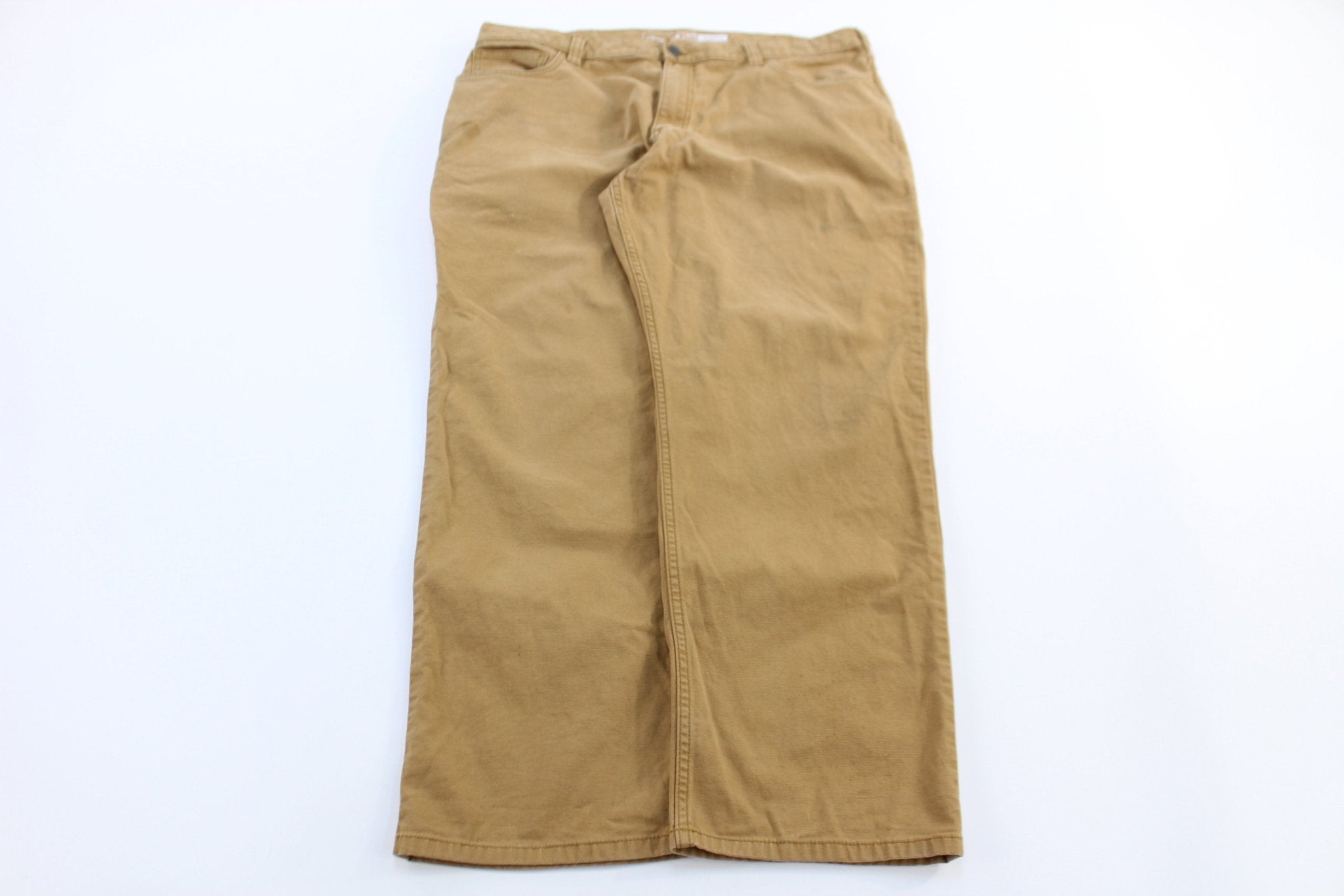 Carhartt Logo Patch Tan Pants - ThriftedThreads.com