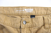 Carhartt Logo Patch Tan Pants - ThriftedThreads.com