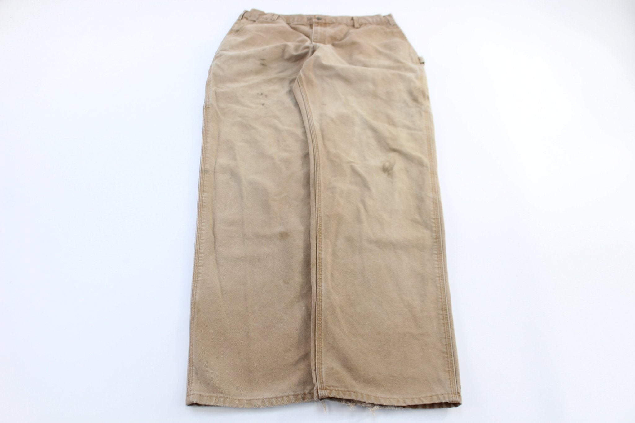 Carhartt Logo Patch Tan Pants - ThriftedThreads.com