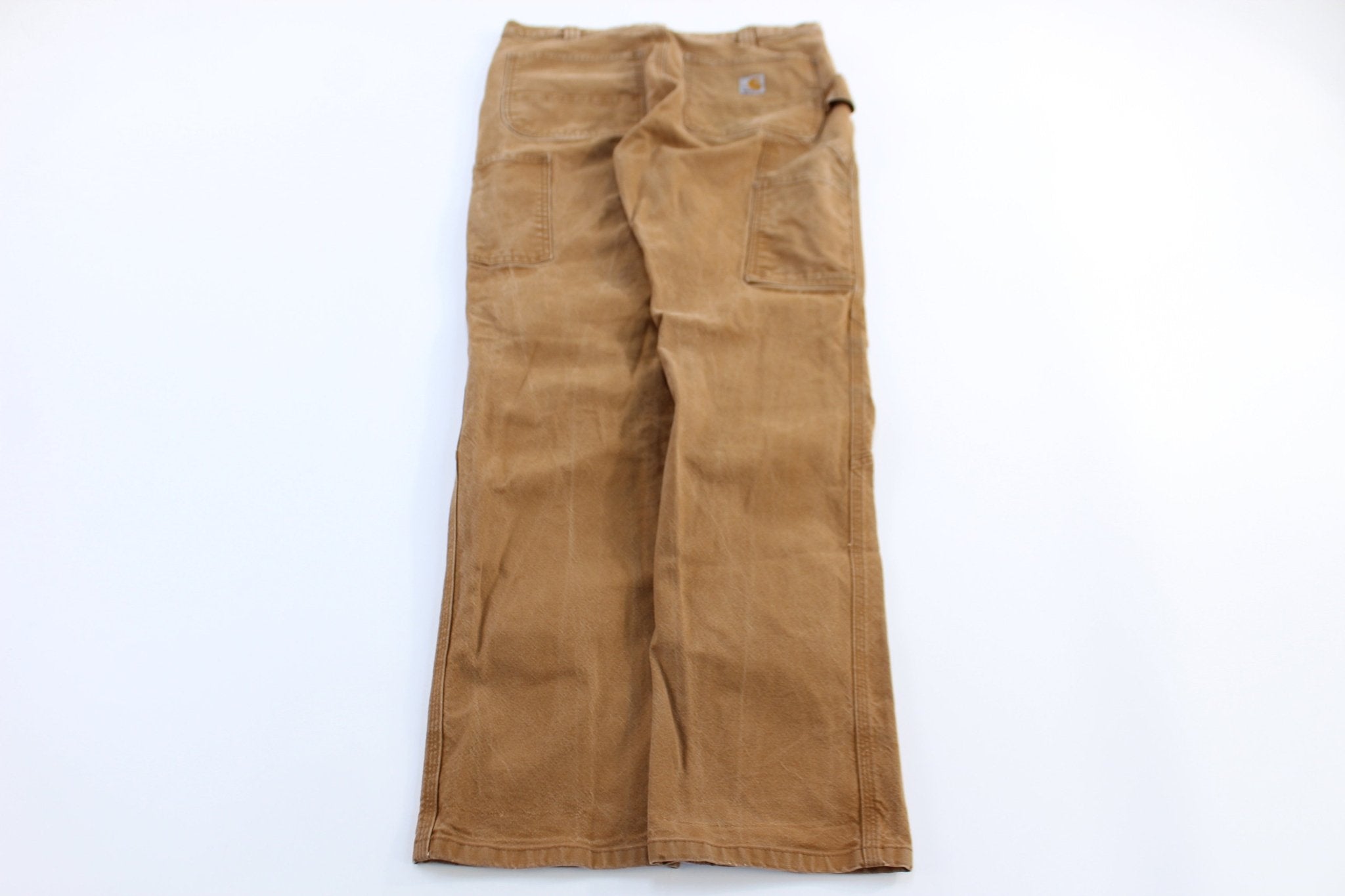Carhartt Logo Patch Tan Pants - ThriftedThreads.com