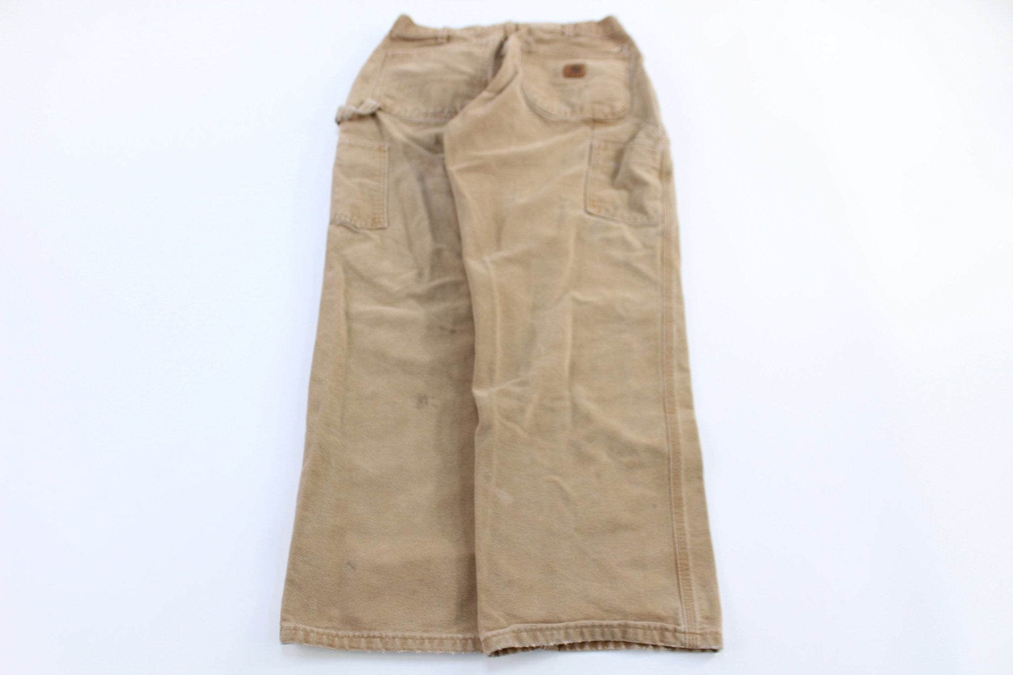 Carhartt Logo Patch Tan Pants - ThriftedThreads.com