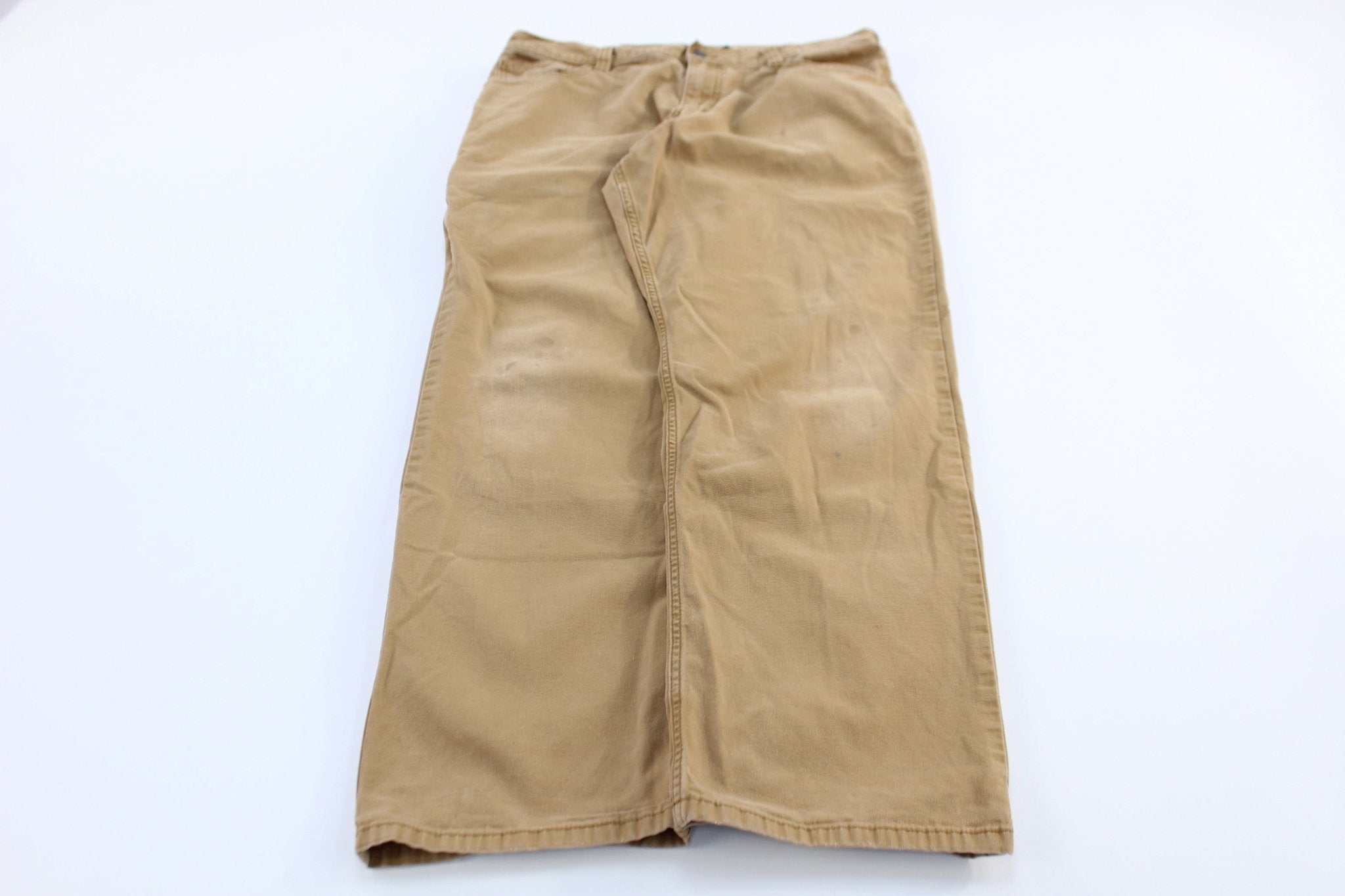 Carhartt Logo Patch Tan Pants - ThriftedThreads.com