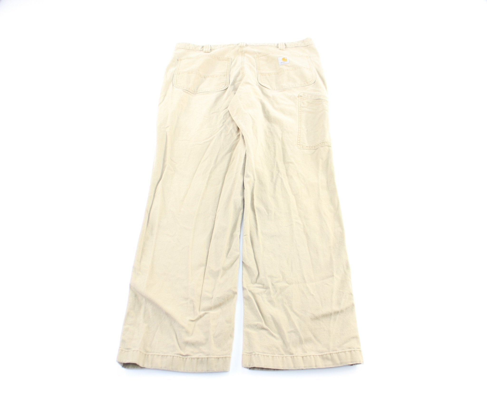 Carhartt Logo Patch Tan Pants - ThriftedThreads.com