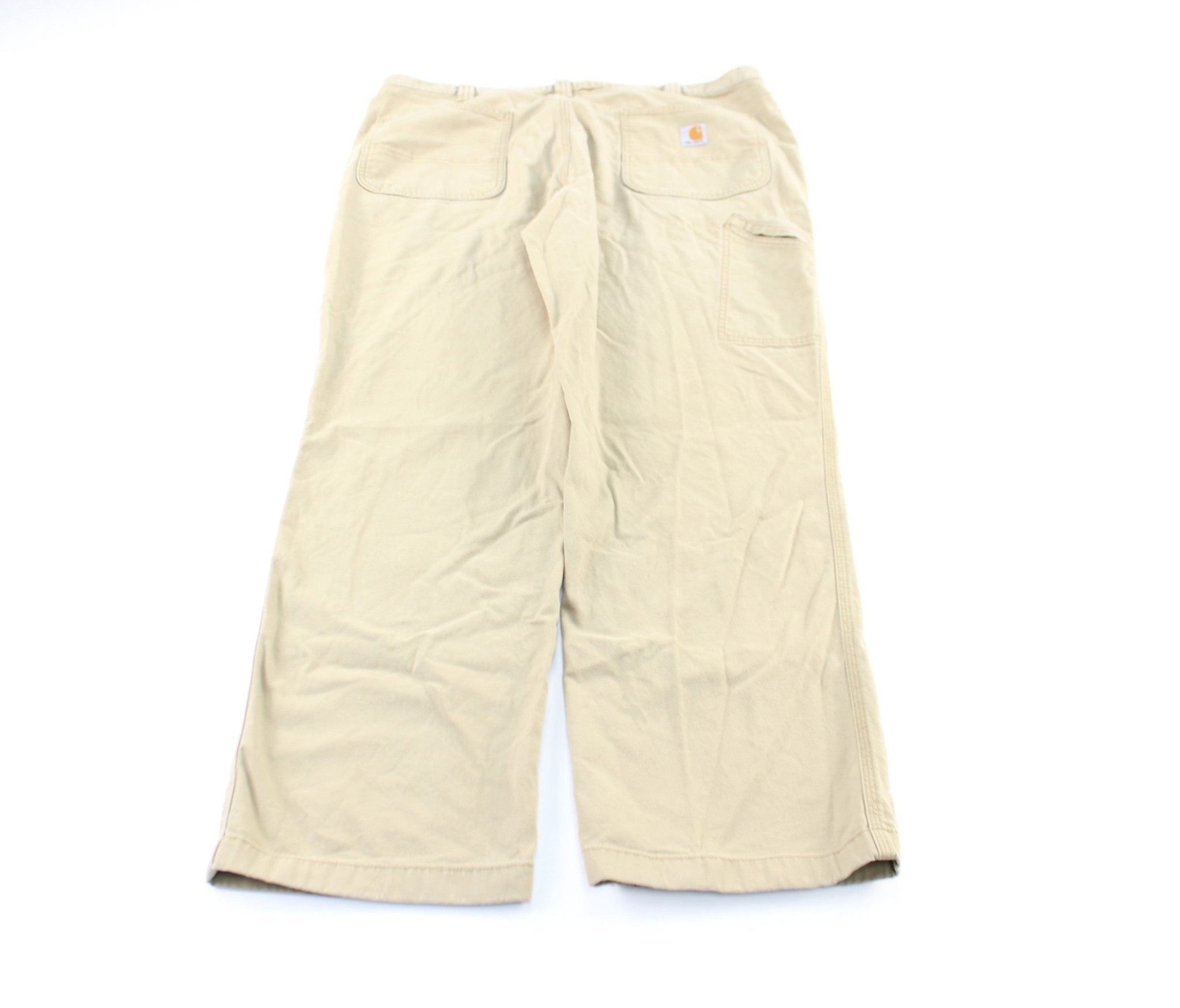 Carhartt Logo Patch Tan Pants - ThriftedThreads.com