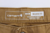 Carhartt Logo Patch Tan Pants - ThriftedThreads.com