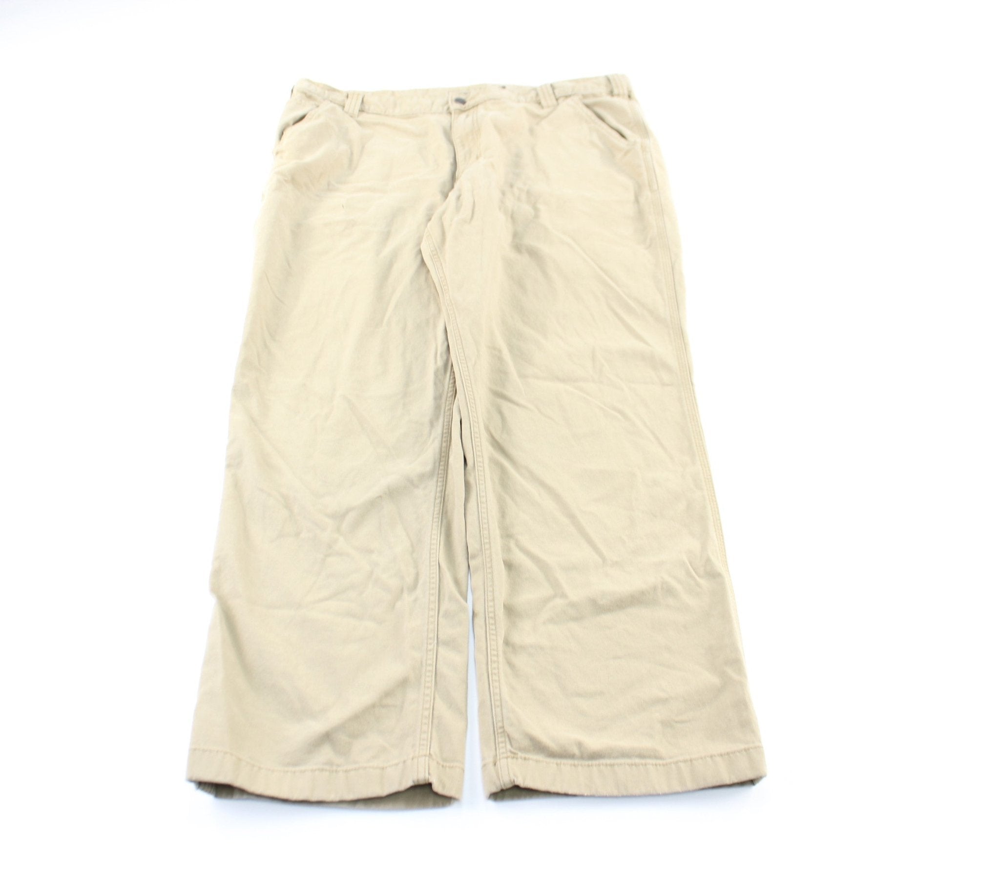 Carhartt Logo Patch Tan Pants - ThriftedThreads.com