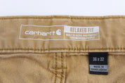 Carhartt Logo Patch Tan Pants - ThriftedThreads.com