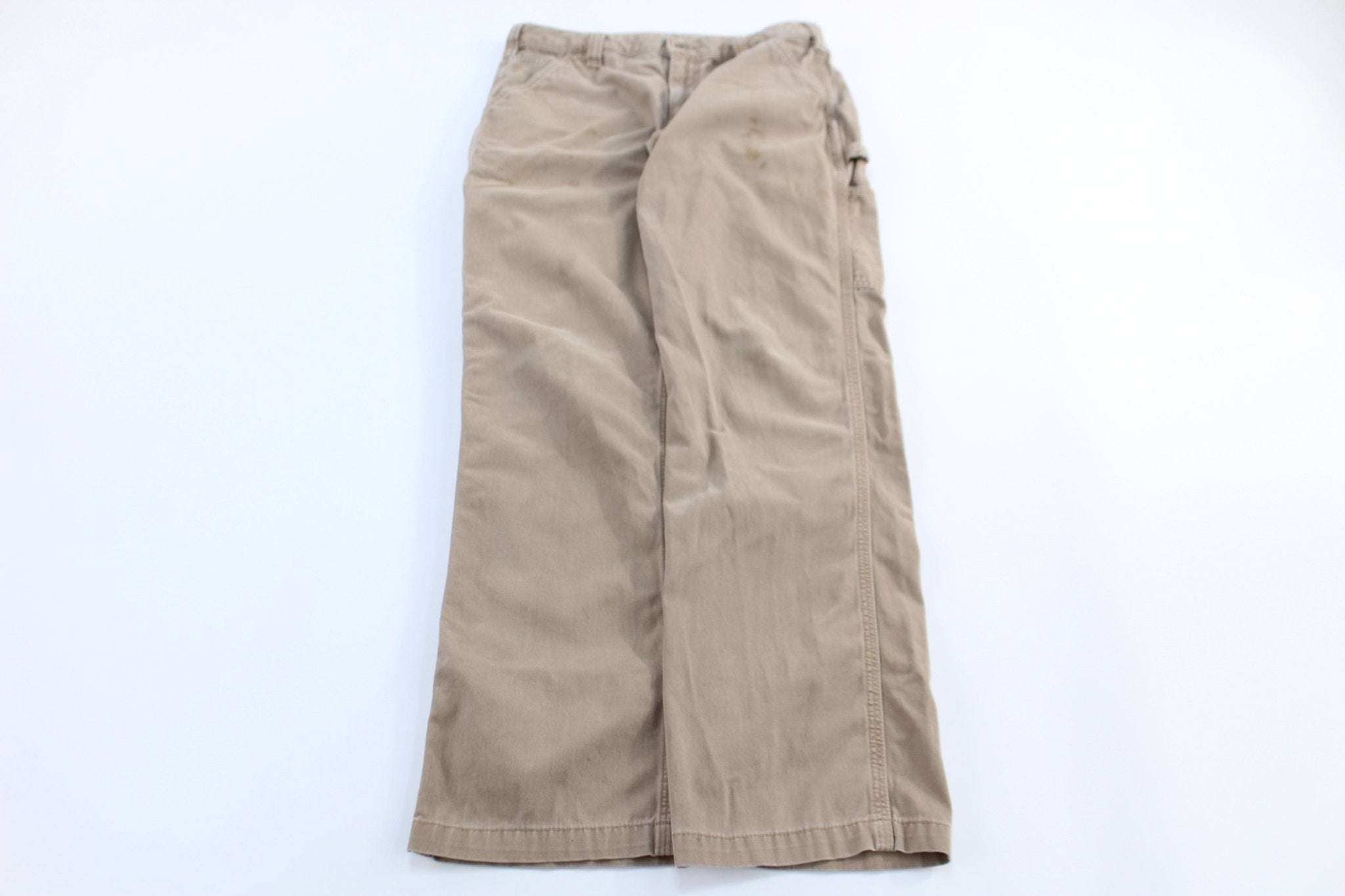 Carhartt Logo Patch Tan Pants - ThriftedThreads.com
