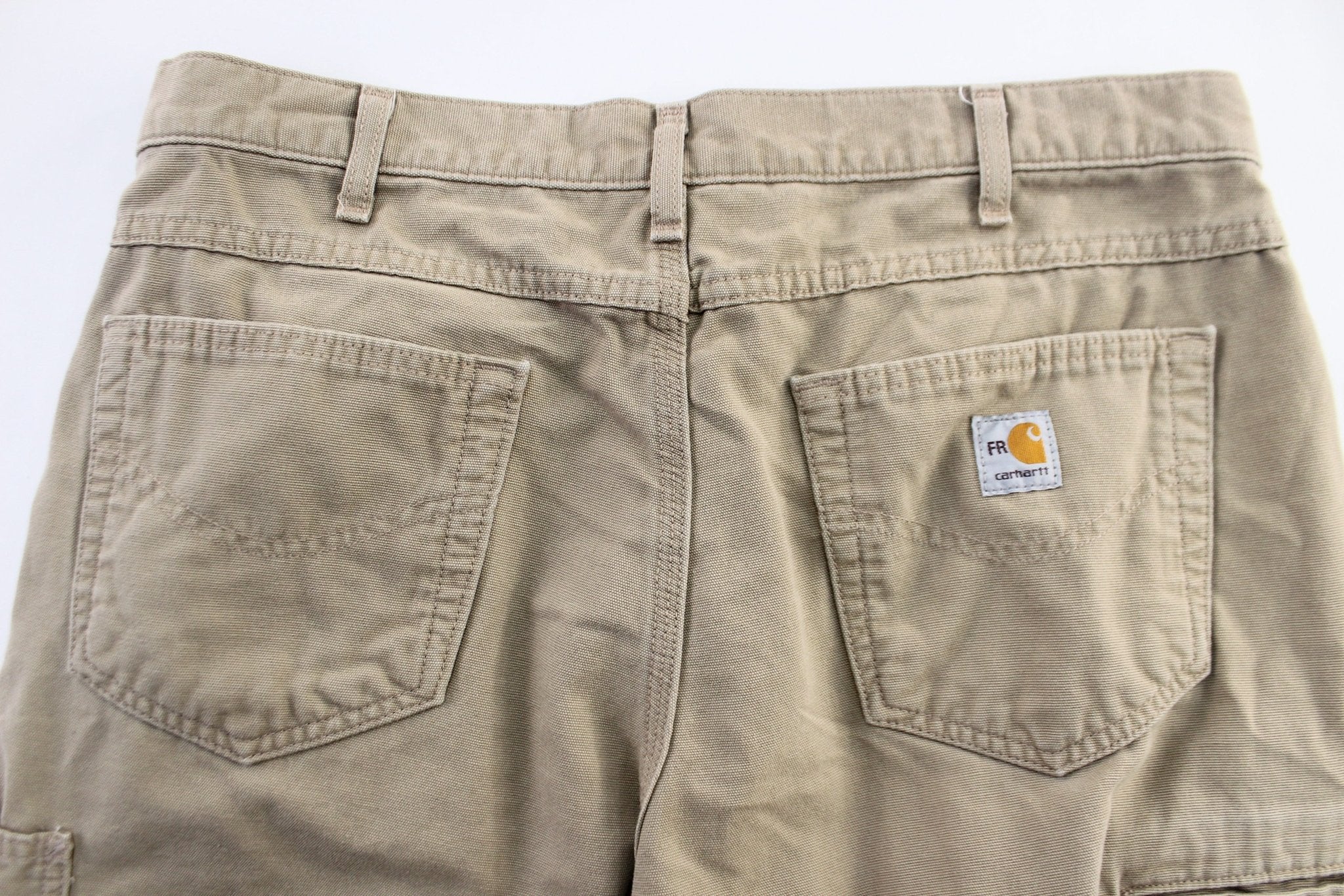 Carhartt Logo Patch Tan Pants - ThriftedThreads.com