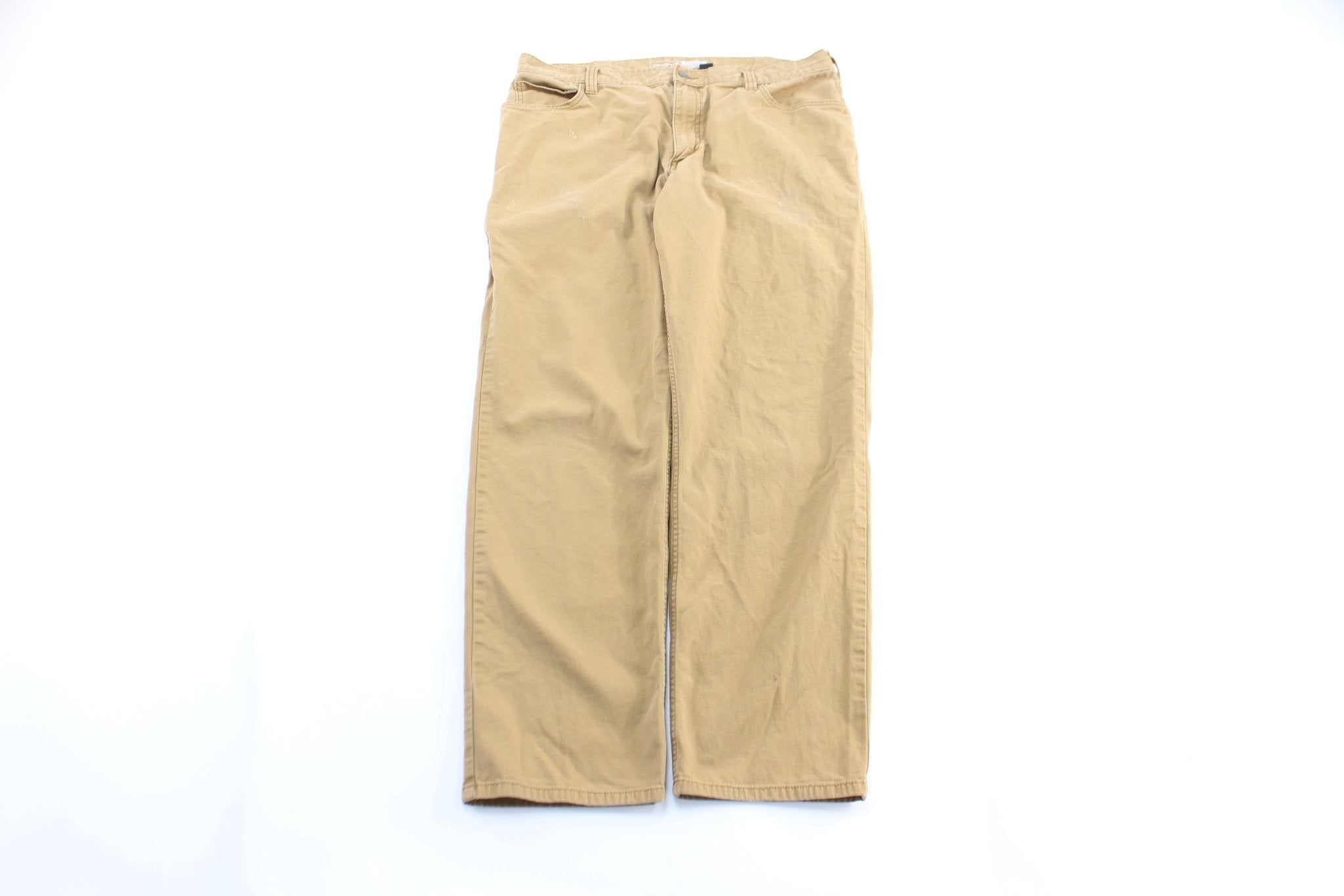 Carhartt Logo Patch Tan Pants - ThriftedThreads.com