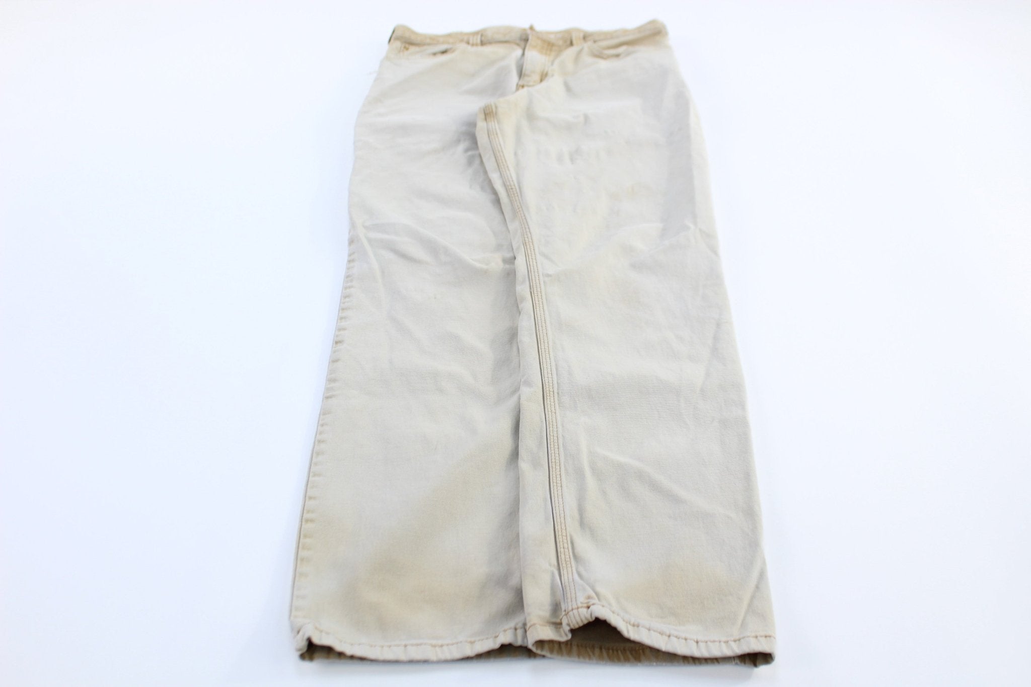 Carhartt Logo Patch Tan Pants - ThriftedThreads.com