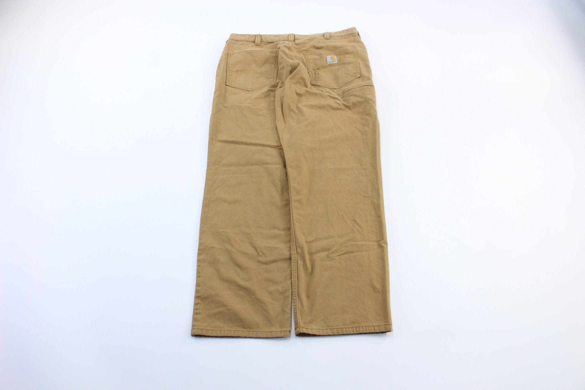 Carhartt Logo Patch Tan Pants - ThriftedThreads.com