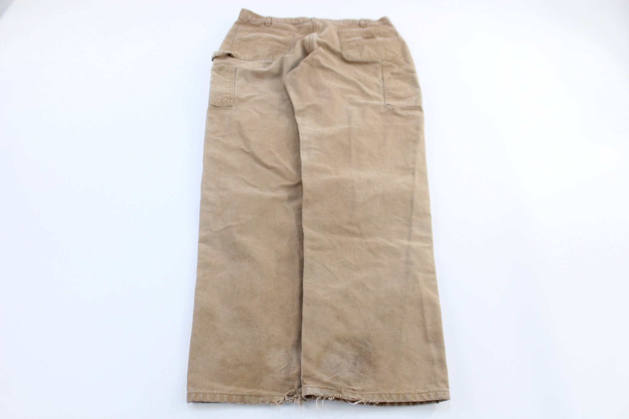 Carhartt Logo Patch Tan Pants - ThriftedThreads.com