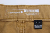 Carhartt Logo Patch Tan Pants - ThriftedThreads.com