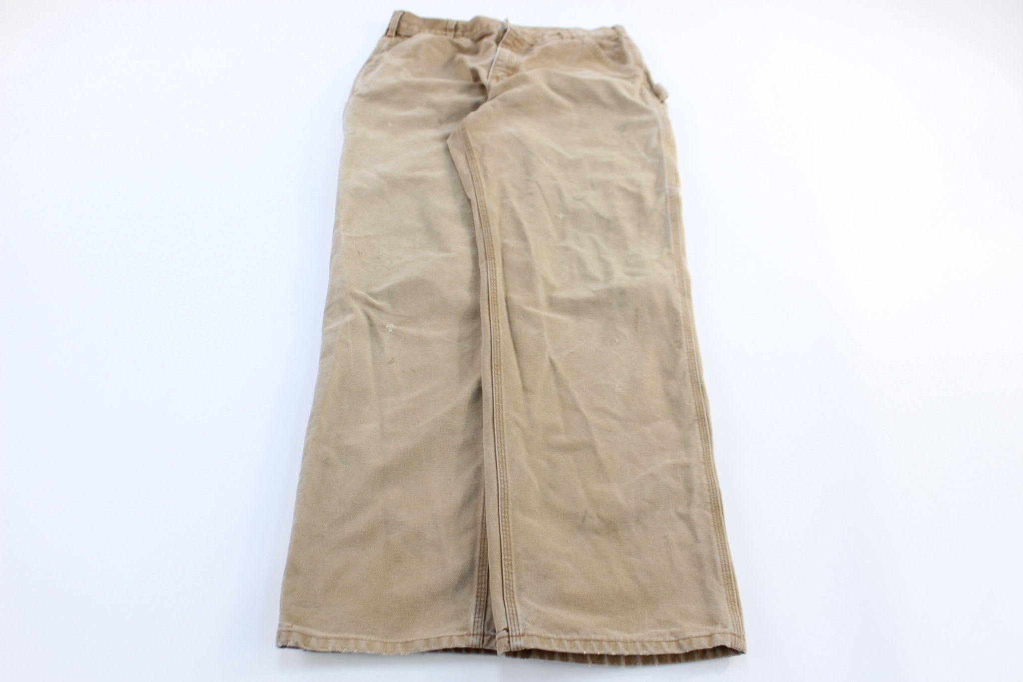 Carhartt Logo Patch Tan Pants - ThriftedThreads.com