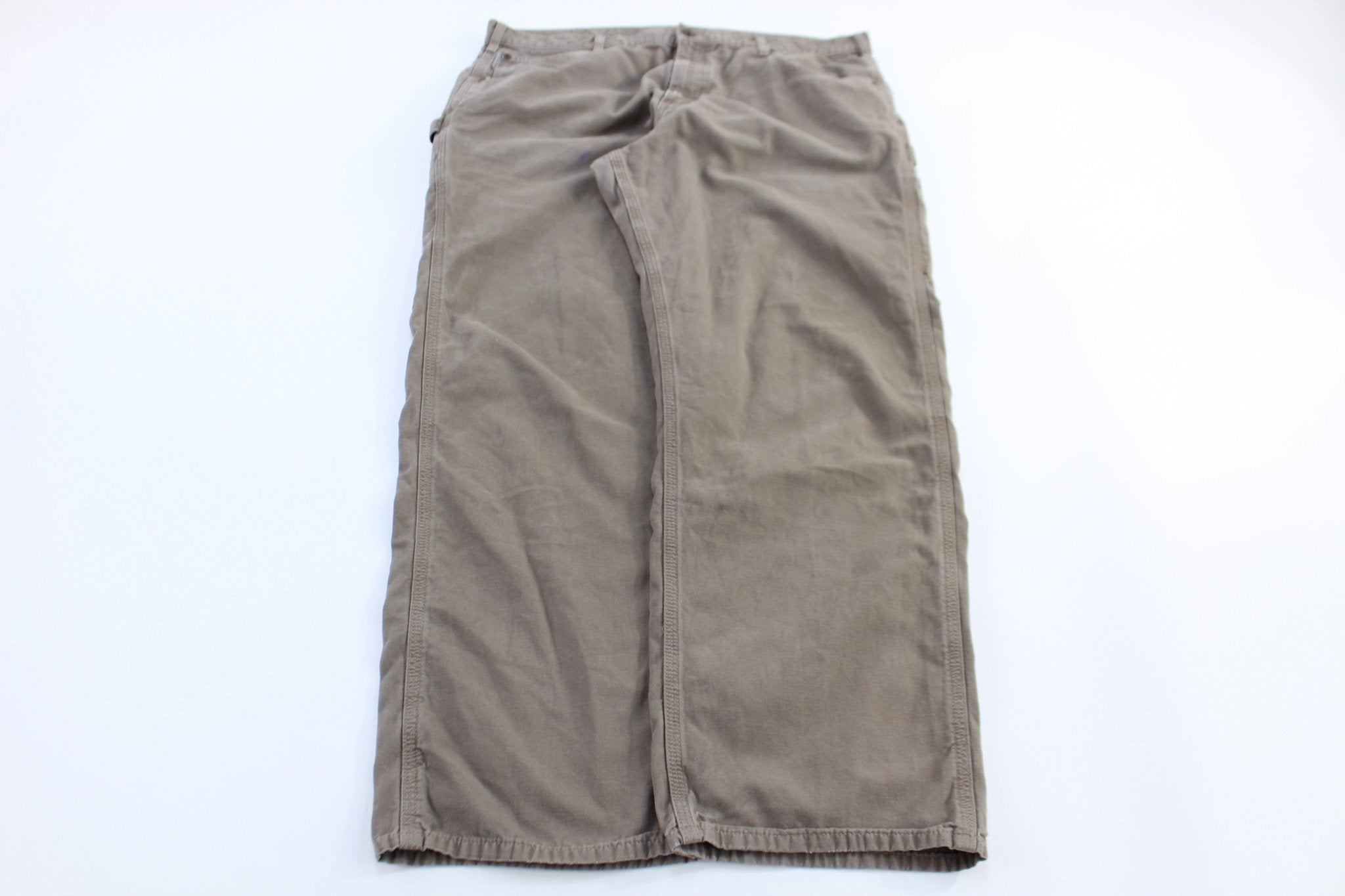 Carhartt Logo Patch Tan Pants - ThriftedThreads.com