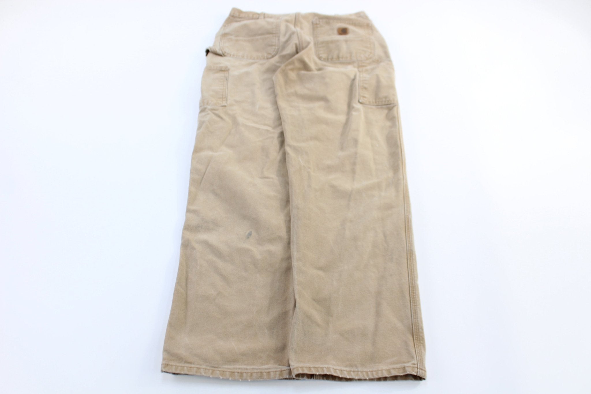 Carhartt Logo Patch Tan Pants - ThriftedThreads.com
