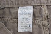 Carhartt Logo Patch Tan Pants - ThriftedThreads.com