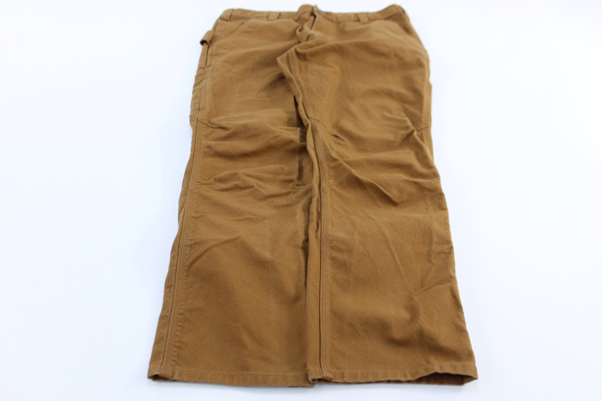 Carhartt Logo Patch Tan Pants - ThriftedThreads.com