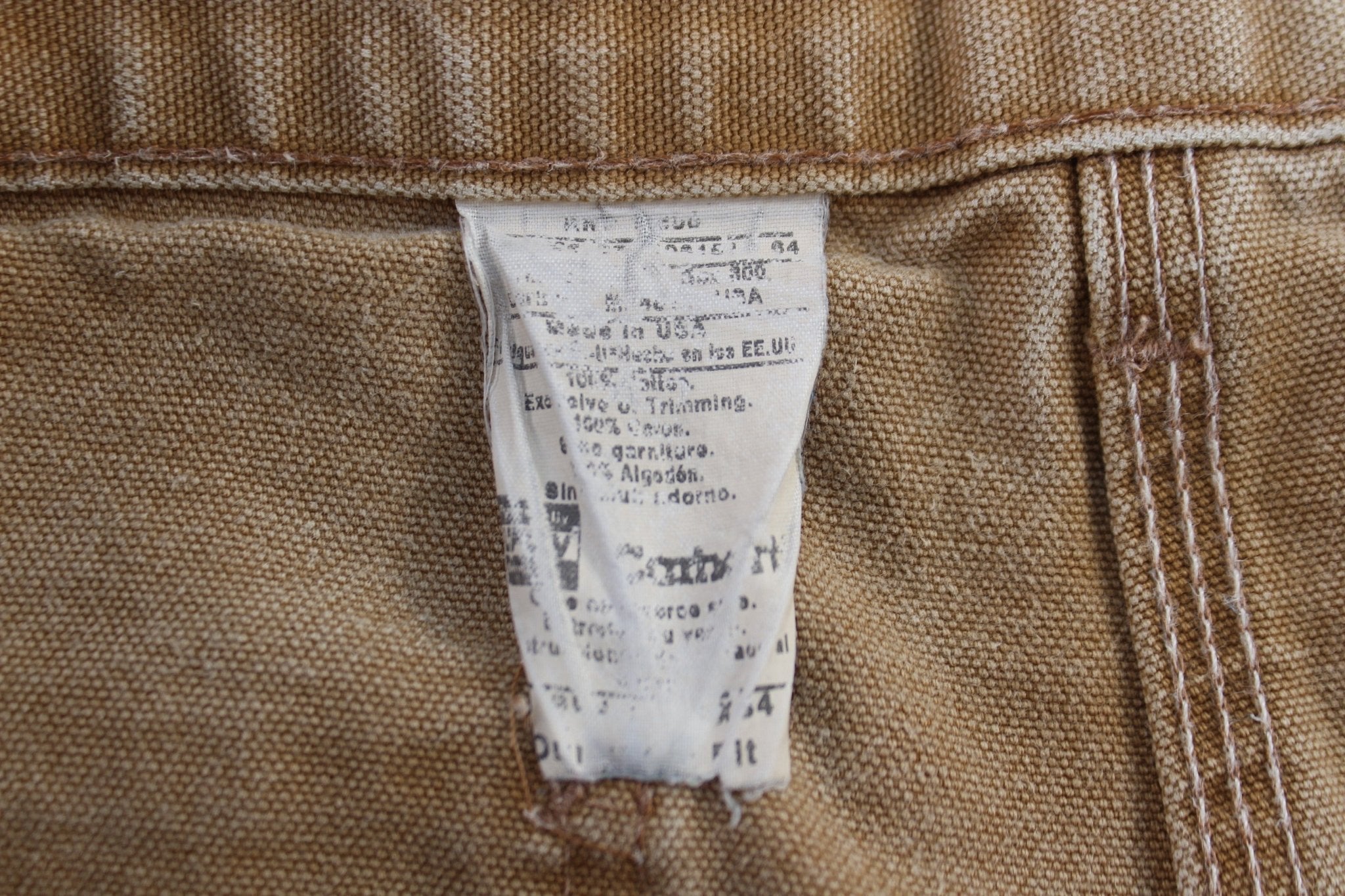 Carhartt Logo Patch Tan Pants - ThriftedThreads.com