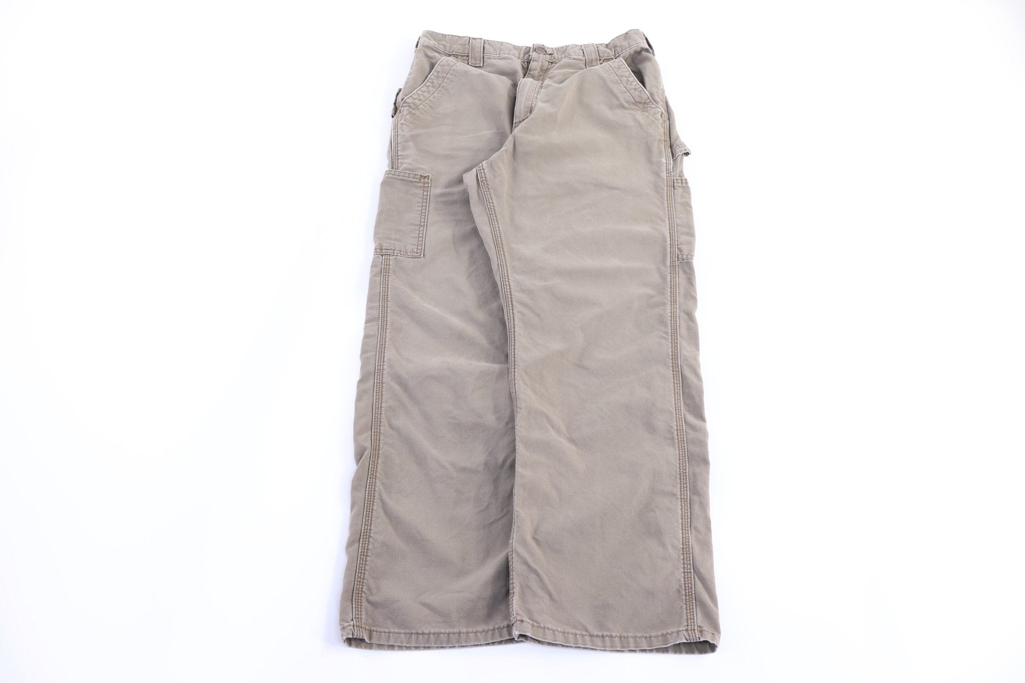 Carhartt Logo Patch Tan Pants - Pants - Thrifted Threads