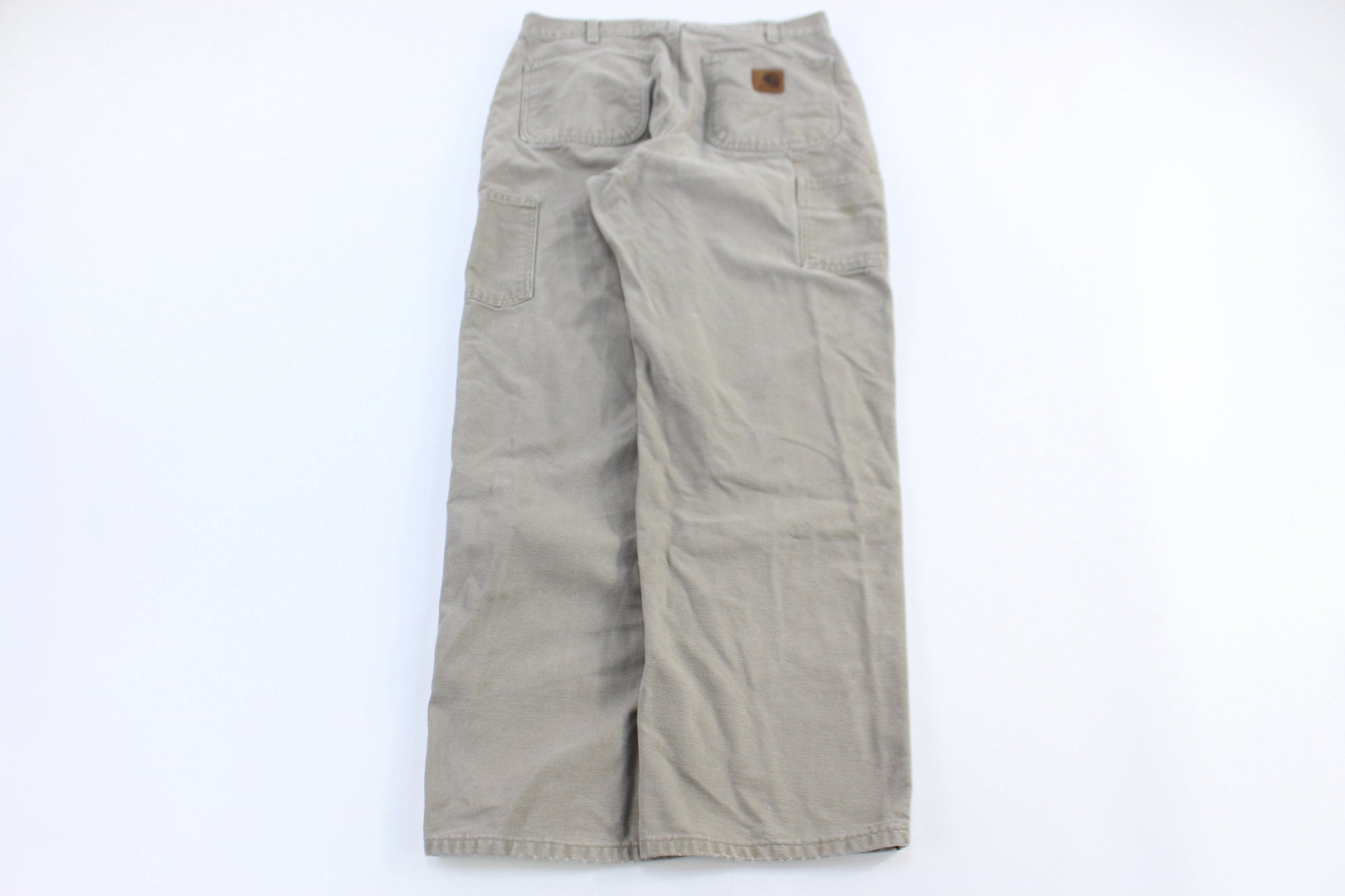 Carhartt Logo Patch Tan Pants - Pants - Thrifted Threads