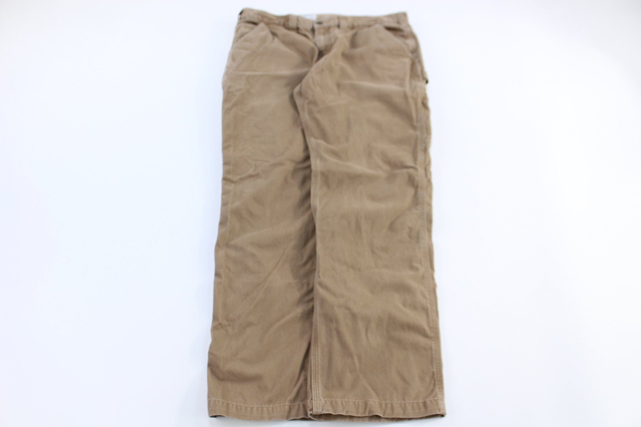 Carhartt Logo Patch Tan Pants - Pants - Thrifted Threads