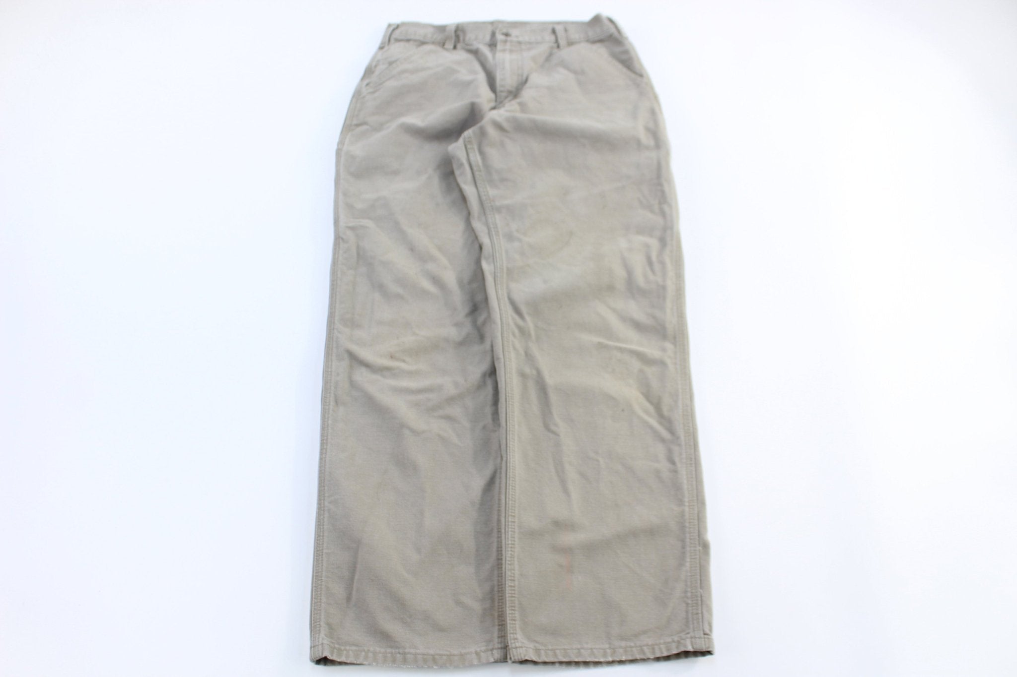 Carhartt Logo Patch Tan Pants - Pants - Thrifted Threads