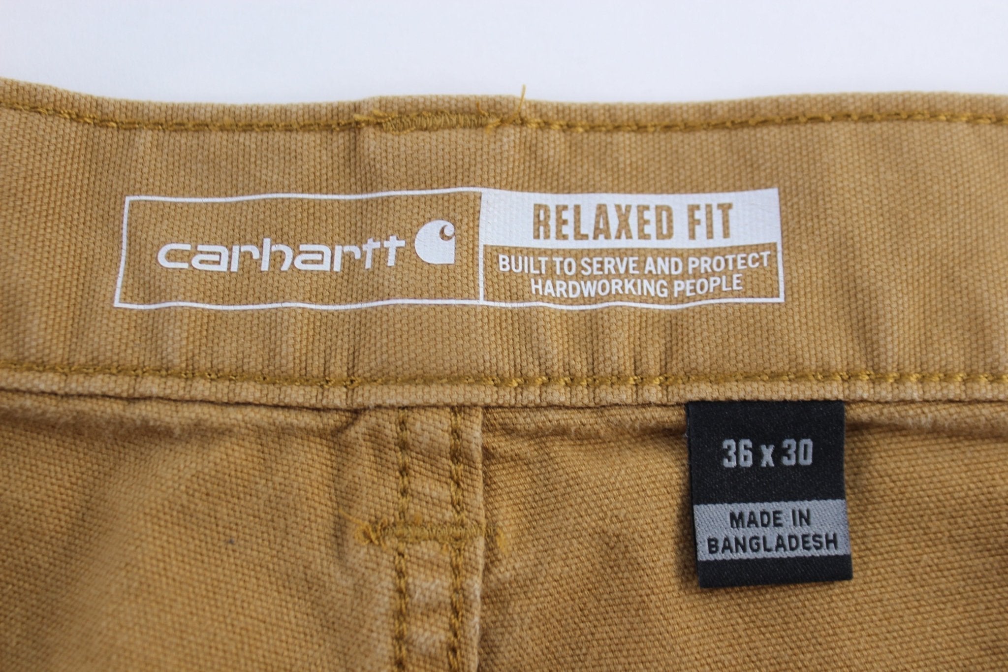 Carhartt Logo Patch Tan Pants - Pants - Thrifted Threads