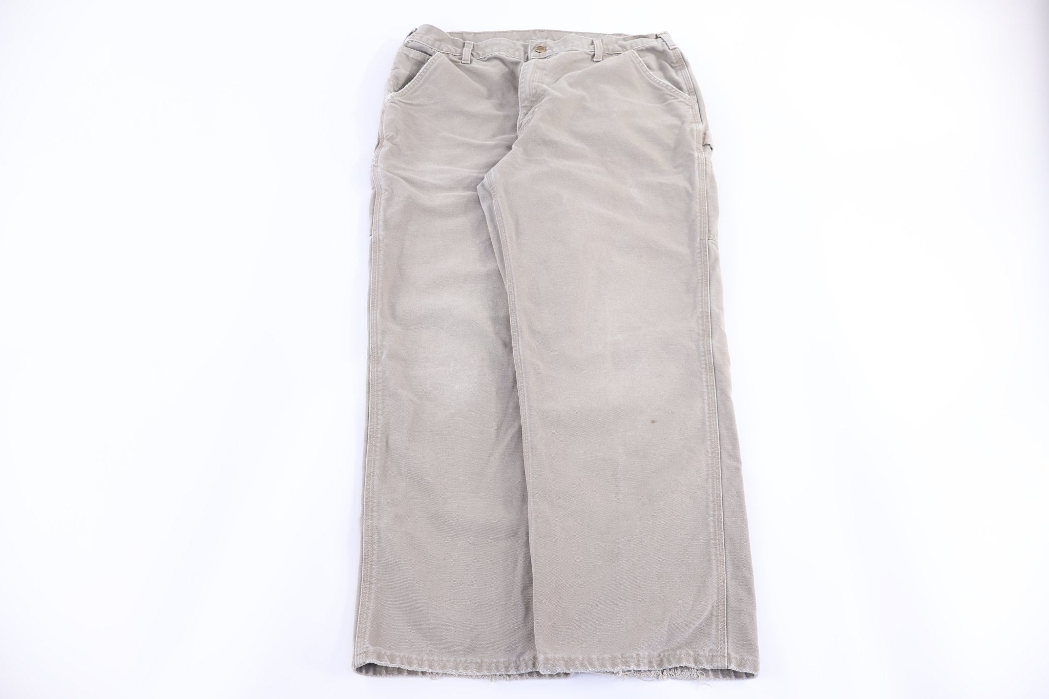 Carhartt Logo Patch Tan Pants - Pants/Shorts - Thrifted Threads