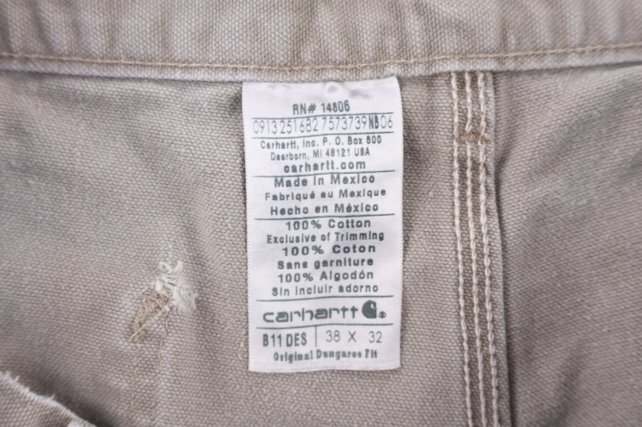 Carhartt Logo Patch Tan Pants - Pants/Shorts - Thrifted Threads