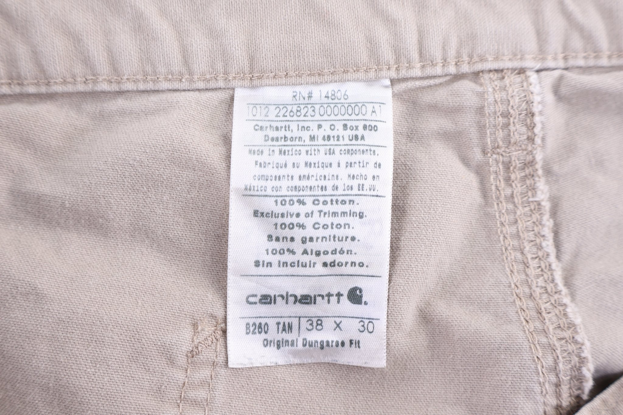 Carhartt Logo Patch Tan Pants - Pants/Shorts - Thrifted Threads
