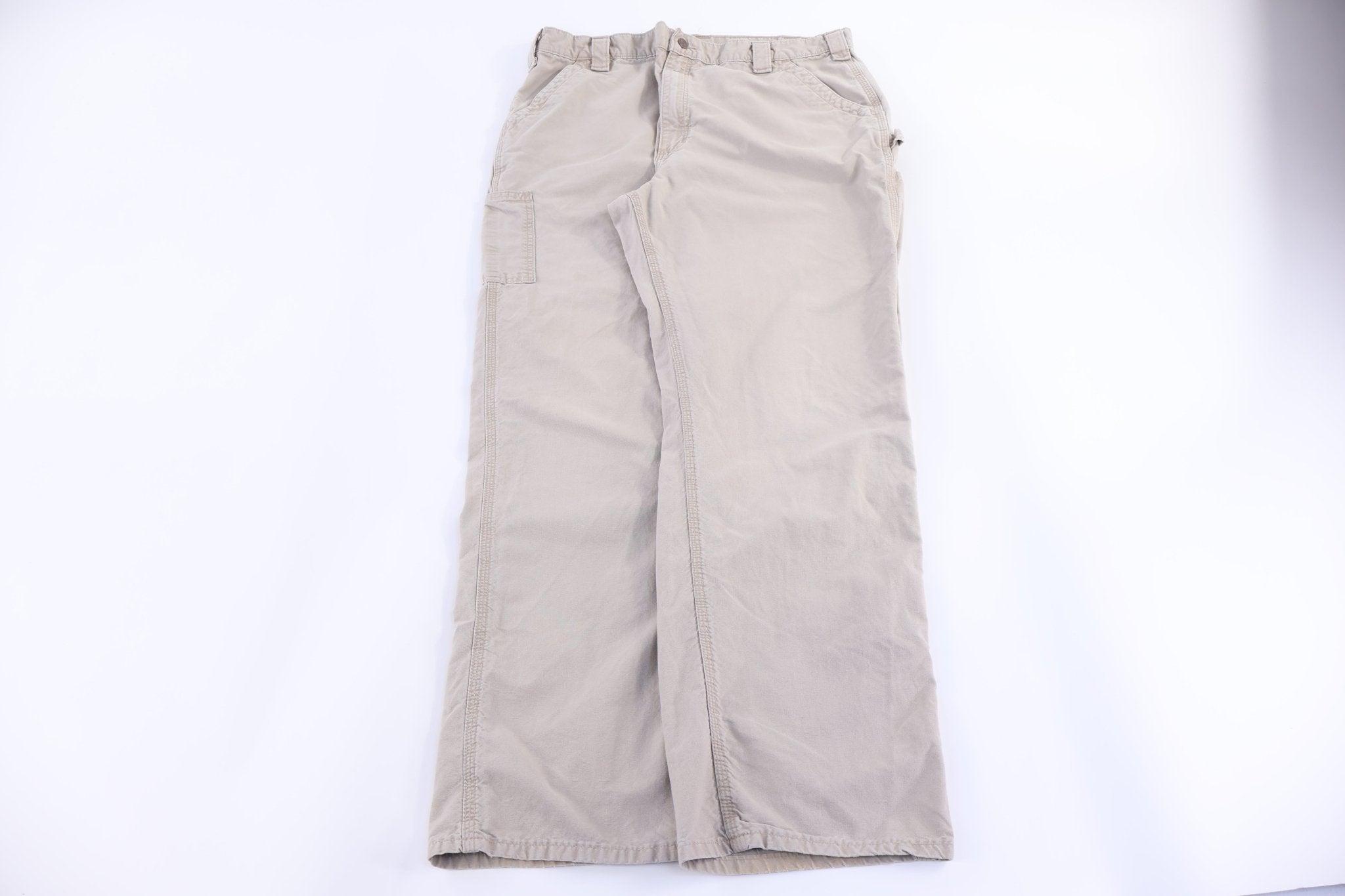 Carhartt Logo Patch Tan Pants - Pants/Shorts - Thrifted Threads
