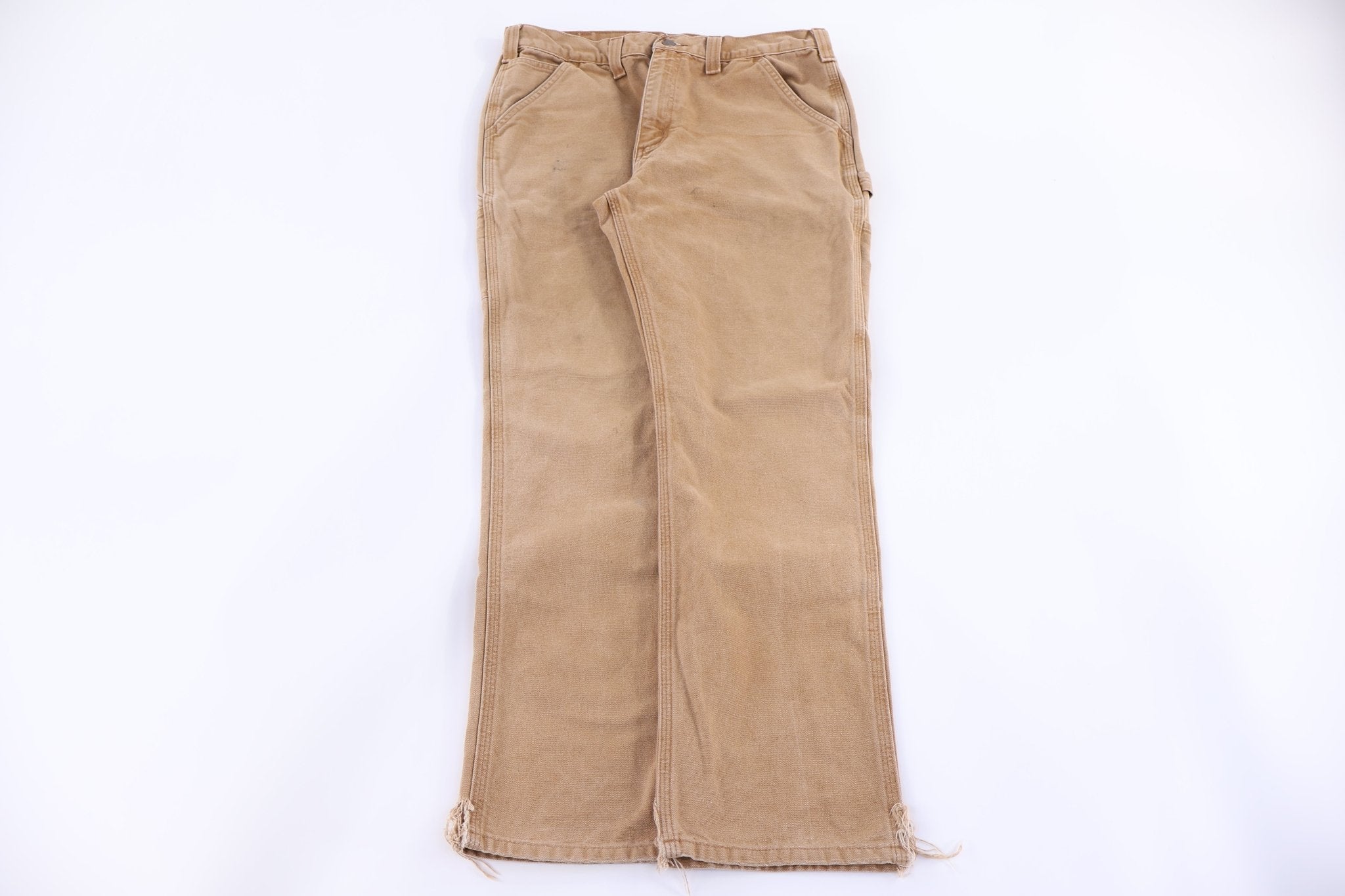 Carhartt Logo Patch Tan Pants - Pants/Shorts - Thrifted Threads