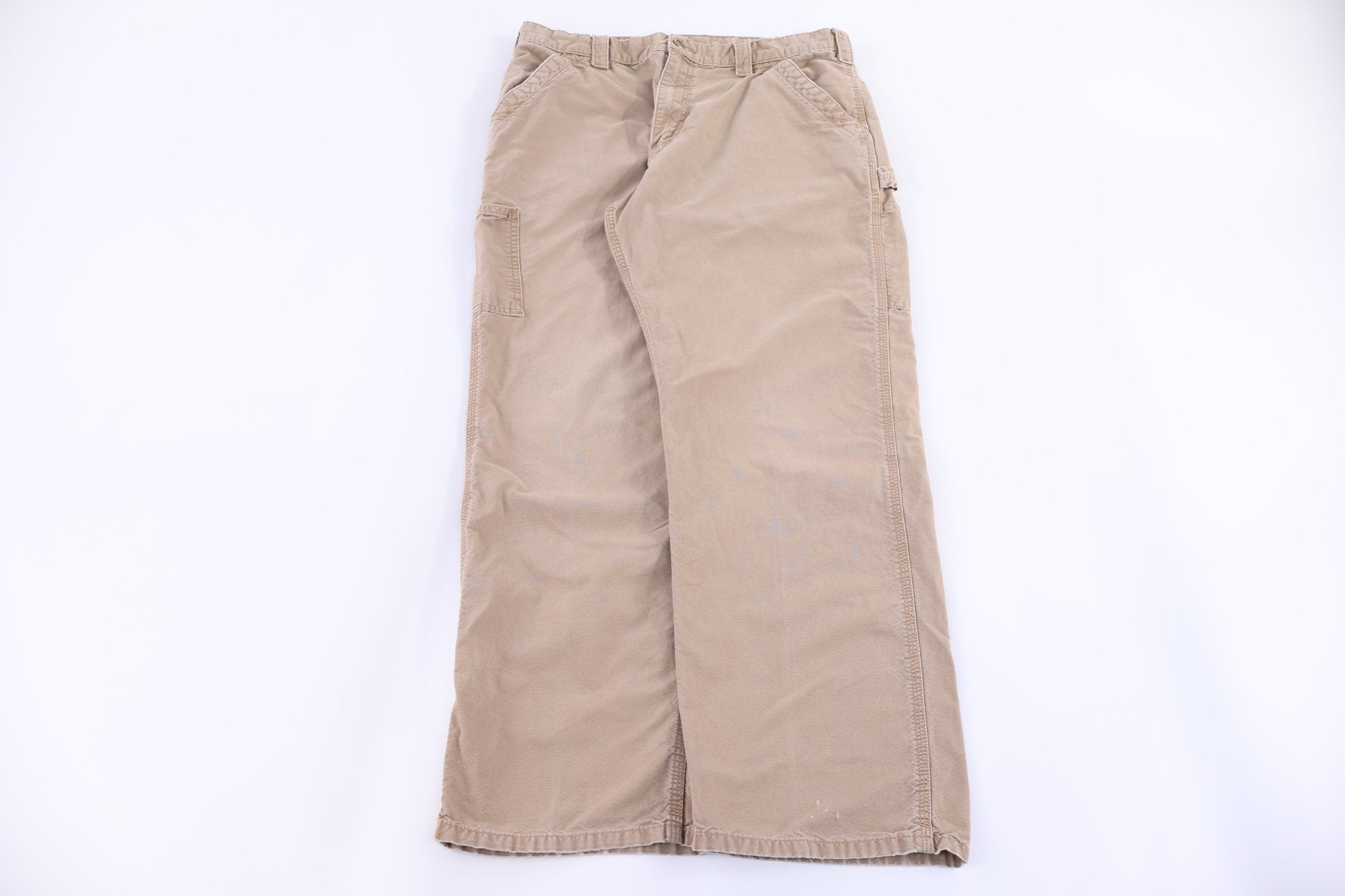 Carhartt Logo Patch Tan Pants - Pants/Shorts - Thrifted Threads