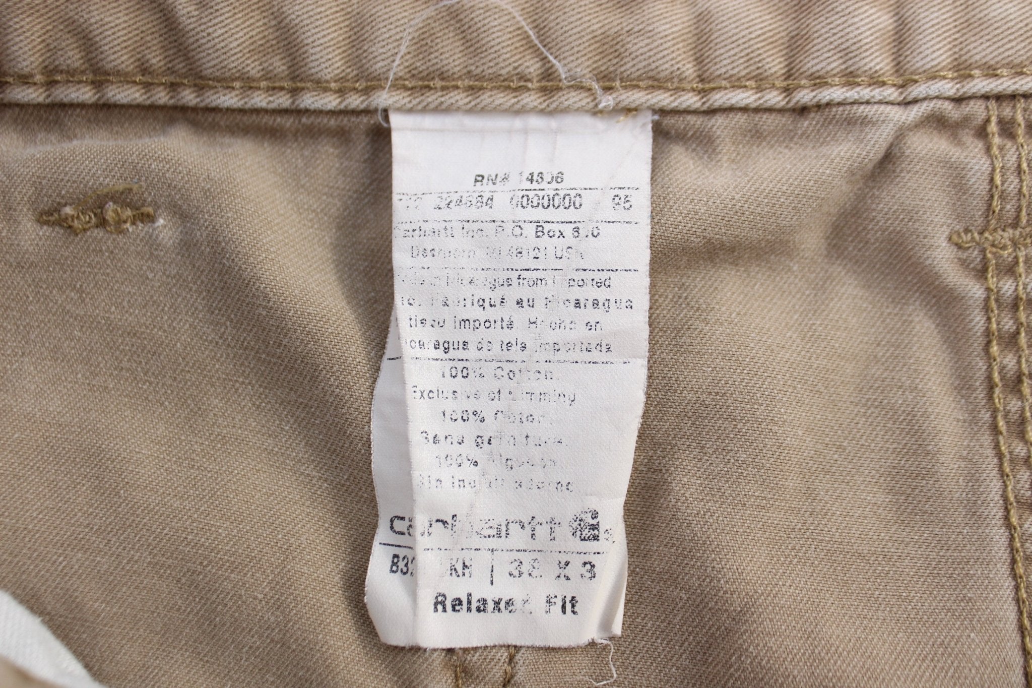 Carhartt Logo Patch Tan Pants - Pants/Shorts - Thrifted Threads