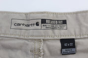 Carhartt Logo Patch Tan Pants - Pants/Shorts - Thrifted Threads