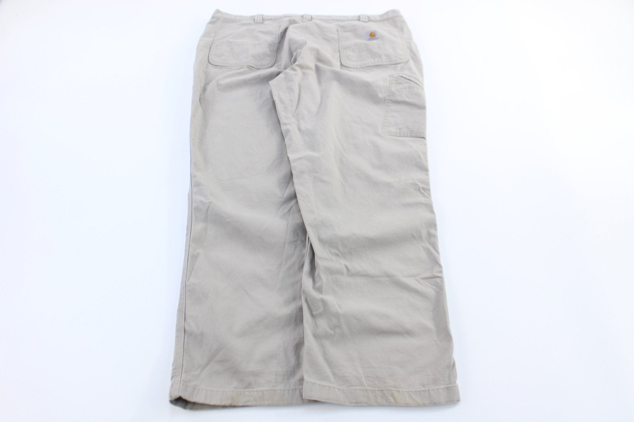 Carhartt Logo Patch Tan Pants - Pants/Shorts - Thrifted Threads