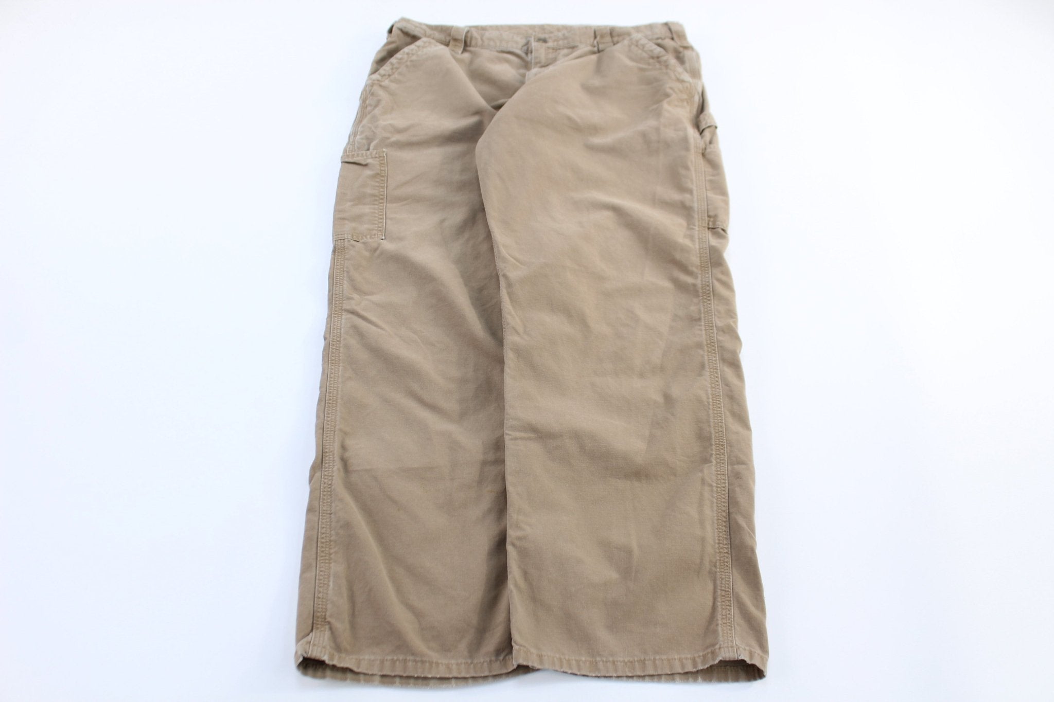 Carhartt Logo Patch Tan Pants - Pants/Shorts - Thrifted Threads