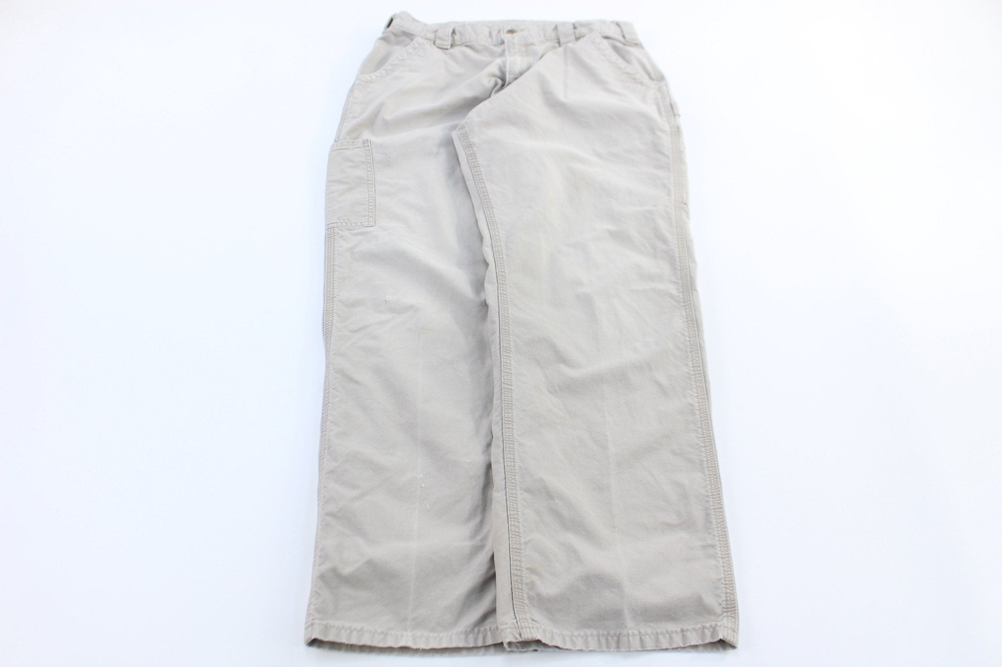 Carhartt Logo Patch Tan Pants - Pants/Shorts - Thrifted Threads