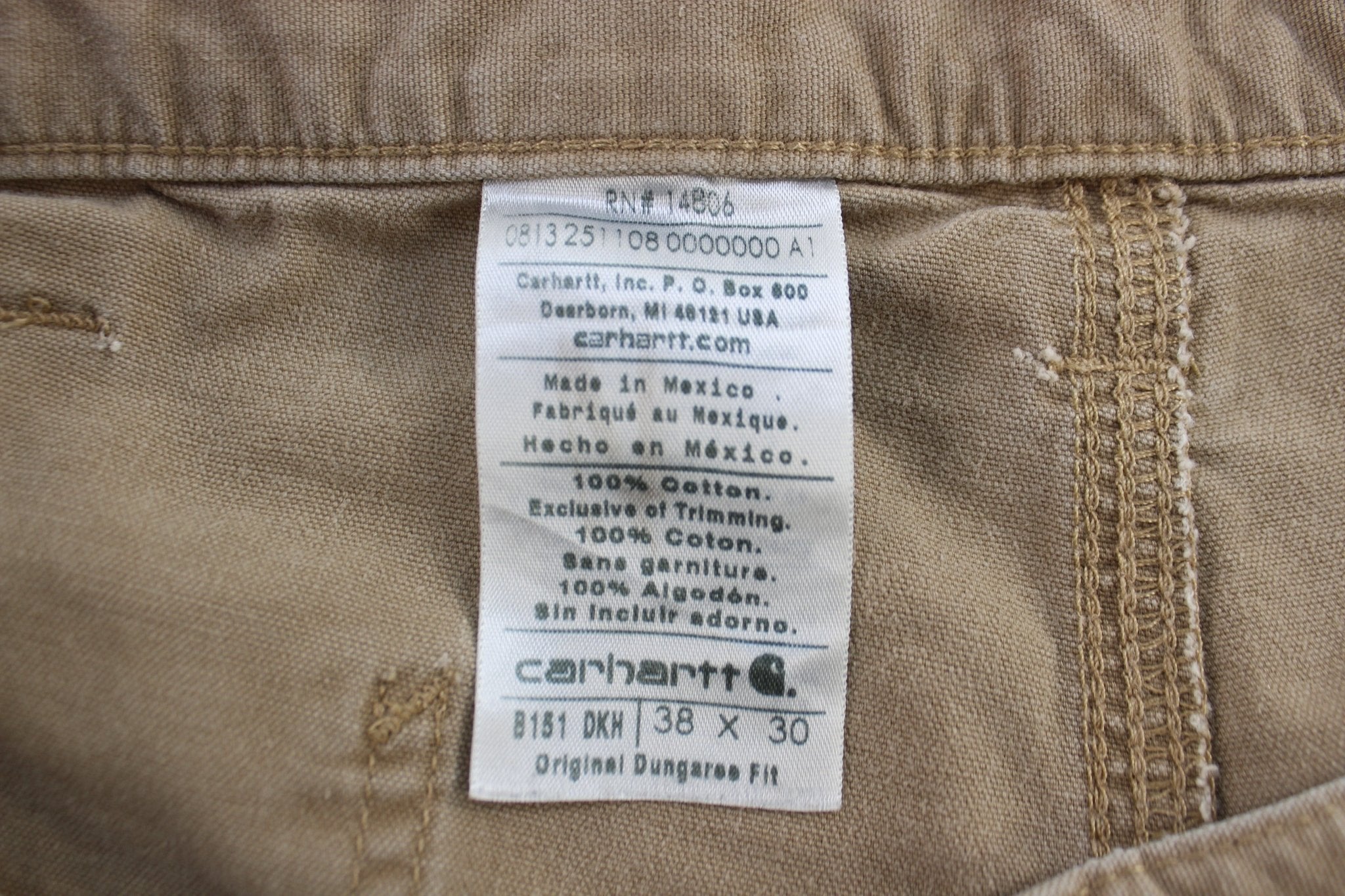 Carhartt Logo Patch Tan Pants - Pants/Shorts - Thrifted Threads