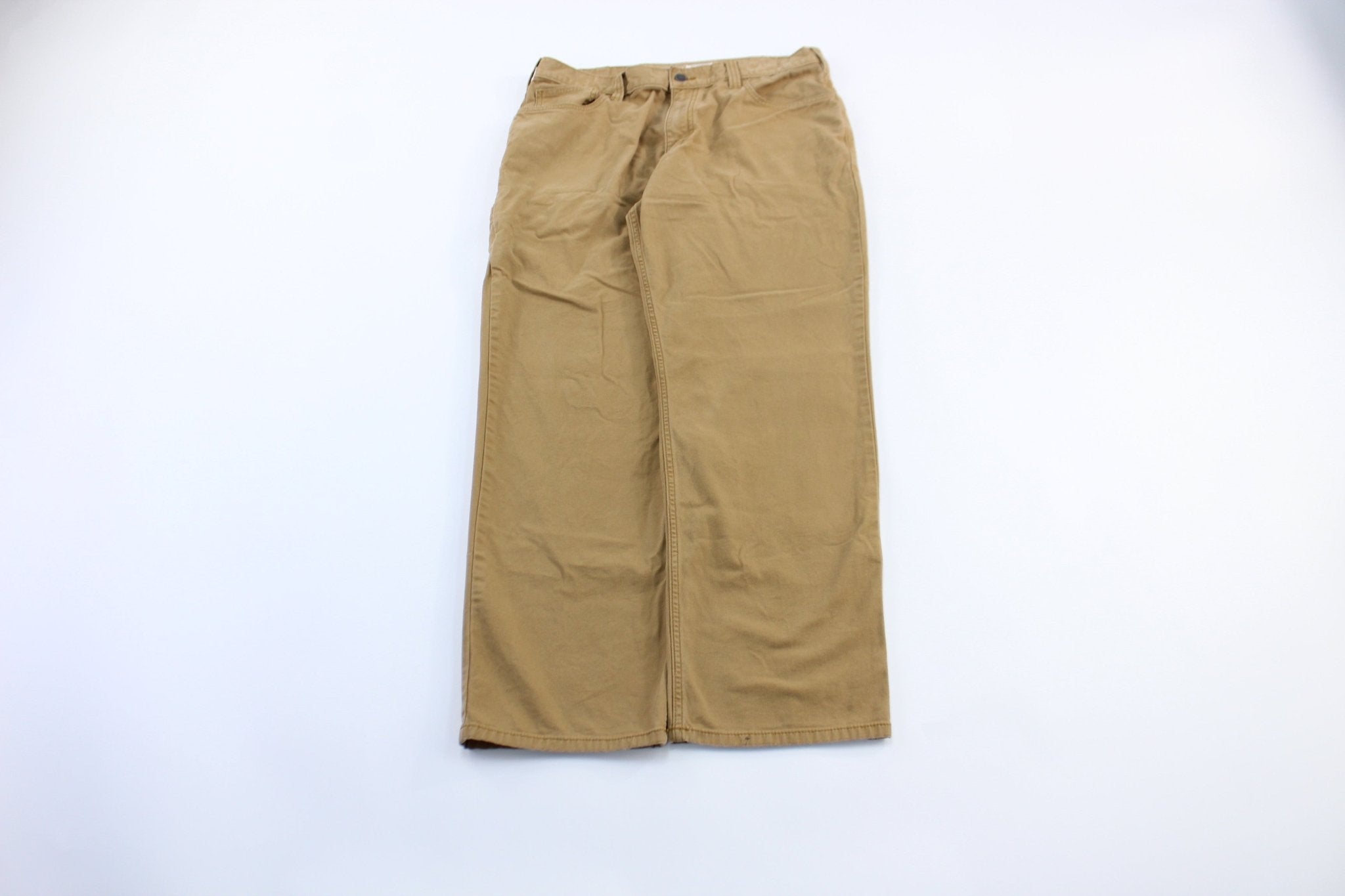 Carhartt Logo Patch Tan Pants - Pants/Shorts - Thrifted Threads