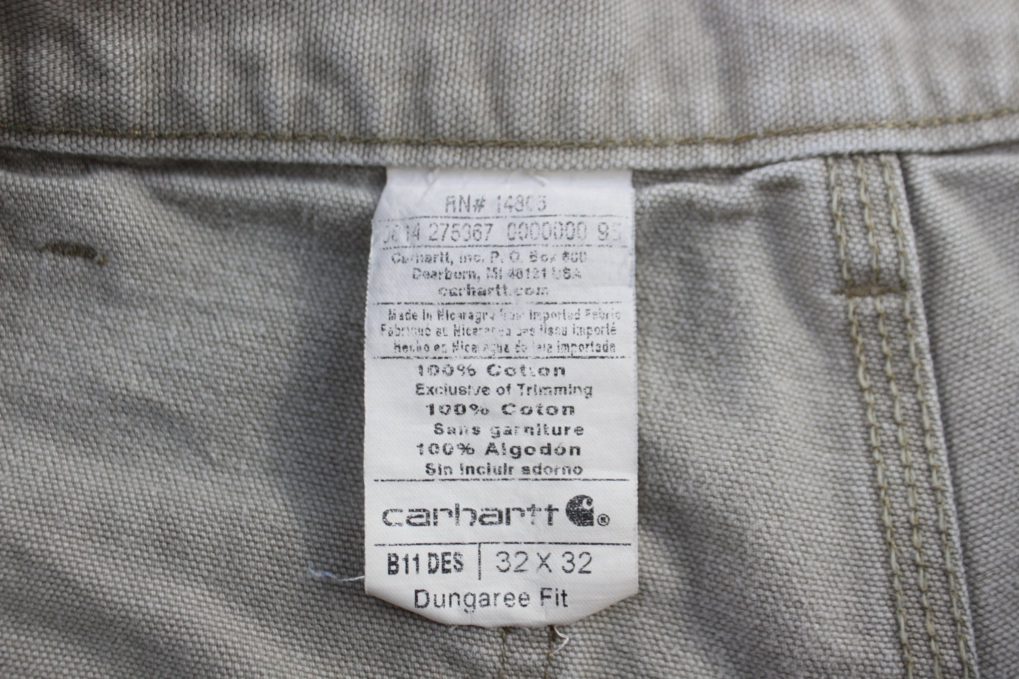 Carhartt Logo Patch Tan Pants - Pants/Shorts - Thrifted Threads