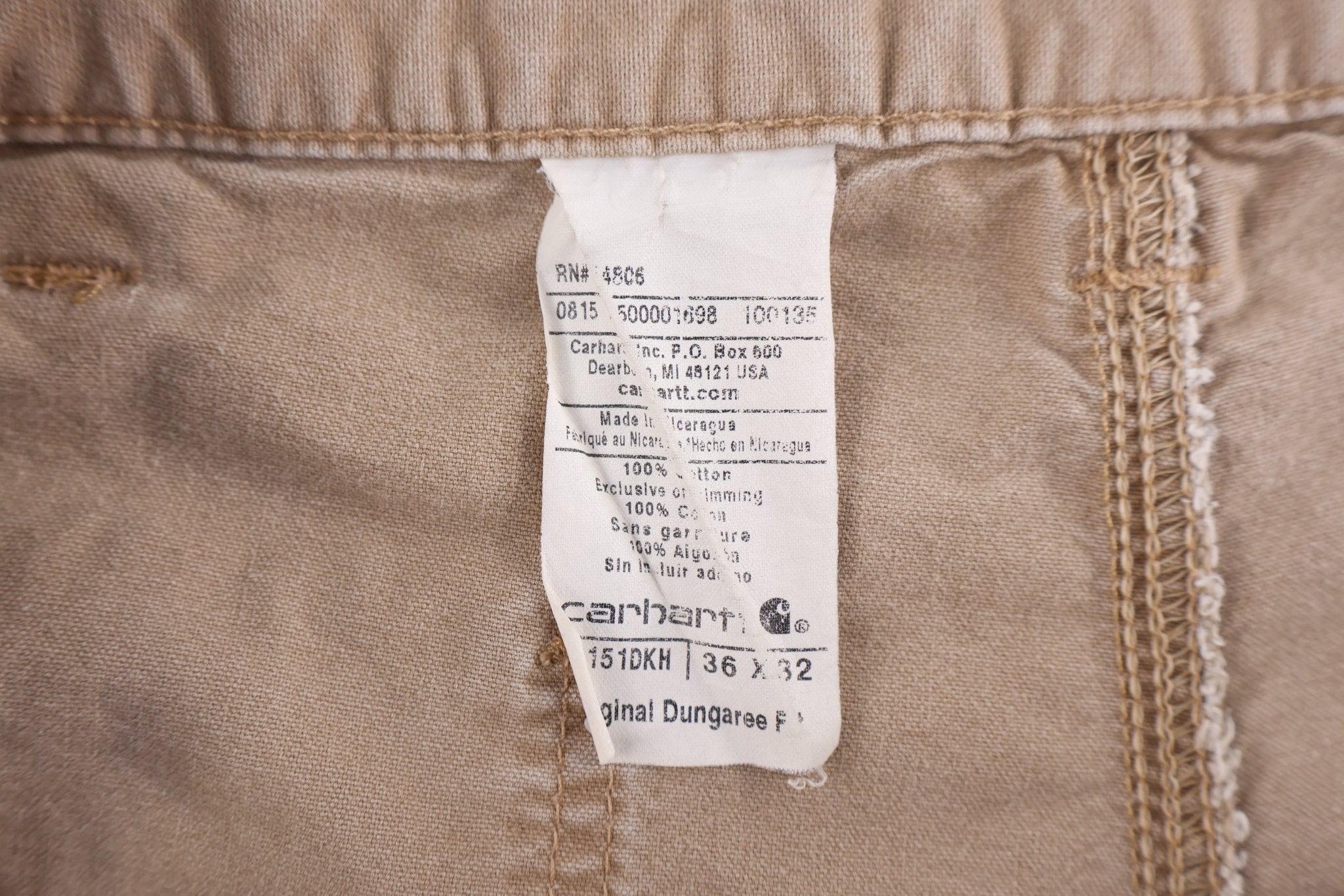 Carhartt Logo Patch Tan Pants - Pants/Shorts - Thrifted Threads